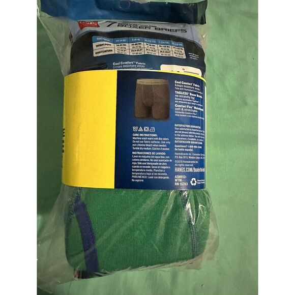 Hanes Boy's Tagless Boxer Briefs-Size Large (14-16)Comfort Soft Wicking 14 Pack - Picture 4 of 4